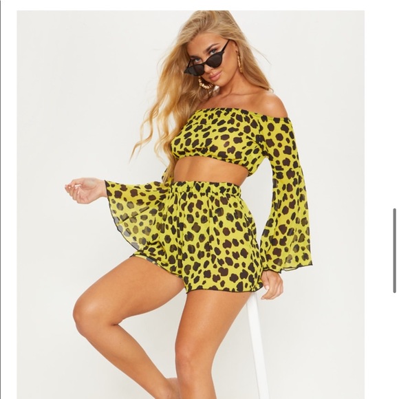 Cheetah print Short Set - Picture 2 of 6